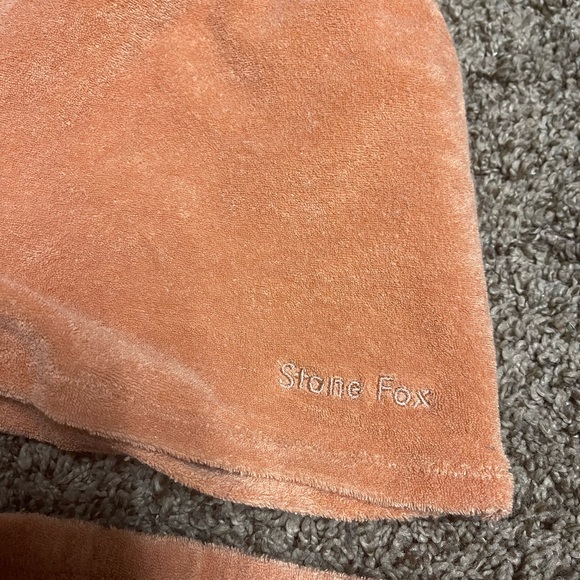 Stone fox swim cropped tank and shorts Terry cloth set - Picture 4 of 7